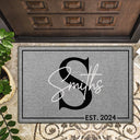Family - Monogram Family Name - Personalized Doormat
