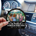 Gift For Bestie, Gifts For Colleagues, Gift For Sisters - Right In The Throat Besties Sisters - Personalized Custom Shaped Car Visor Clip