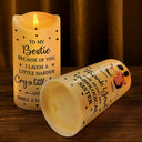Gift For Bestie, Gift For Sisters - Thank You For Being My Unbiological Sisters - Personalized Flameless LED Candle
