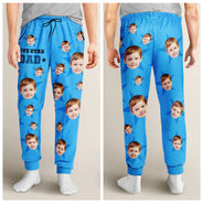 Gift For Father - Custom Photo 5 Star Dad - Personalized Pajama Pants