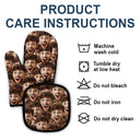 Gift For Couples,Gift For Boyfriend,Funny - Custom Photo Pet Face - Personalized Oven Mitts, Pot Holders