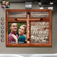 Gift For Couples, Gift For Husband, Gift For Boyfriend, Gift For Wife, Gift For Girlfriend - Custom Photo My Heart Needed You - Personalized Custom Shaped Car Visor Clip