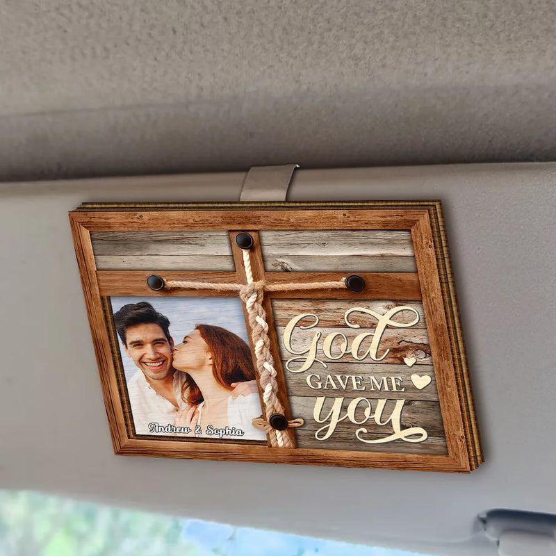 Gift For Couples, Gift For Husband, Gift For Boyfriend, Gift For Wife, Gift For Girlfriend - Custom Photo My Heart Needed You - Personalized Custom Shaped Car Visor Clip