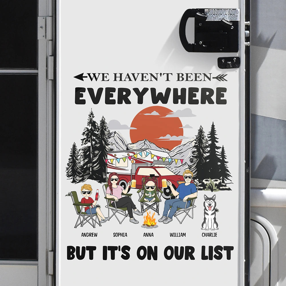 Camping, Campsite - But It's On Our List Camping Couples - Personalized Camping Decal, Decor Decal