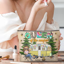 Gift For Yourself, Camping, Campsite - Queen Of The Camper - Personalized Cosmetic Bag
