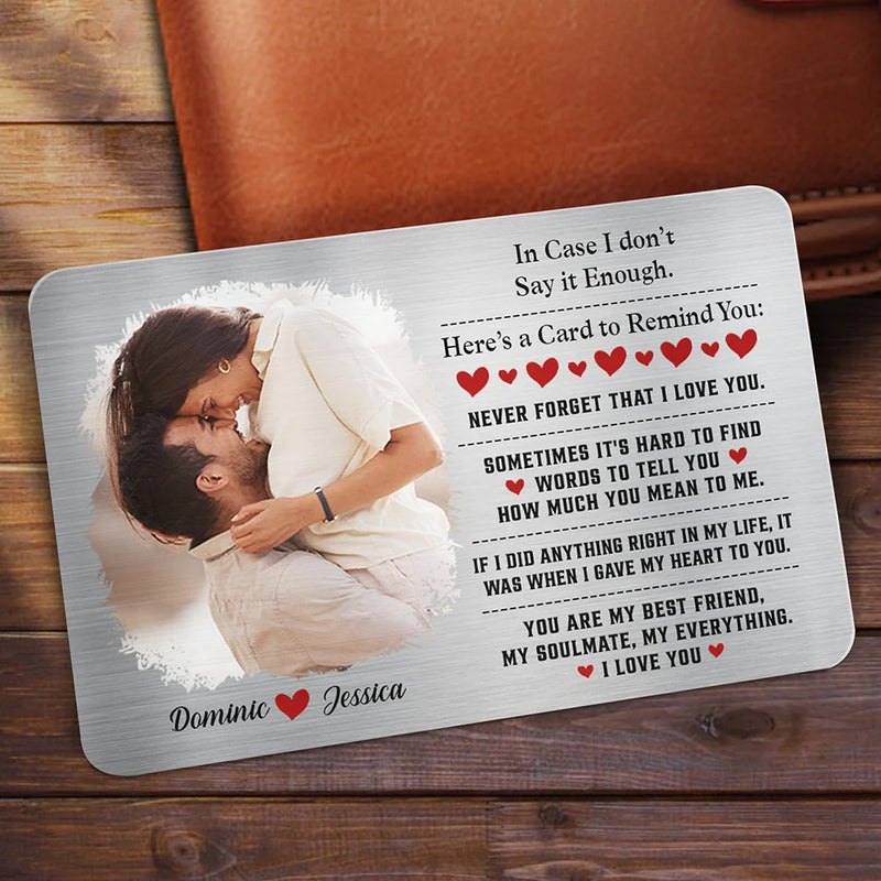 Gift For Couples, Gift For Husband, Gift For Wife, Gift For Boyfriend, Gift For Girlfriend - Custom Photo You Are My Best Friend My Soulmate - Personalized Aluminum Card