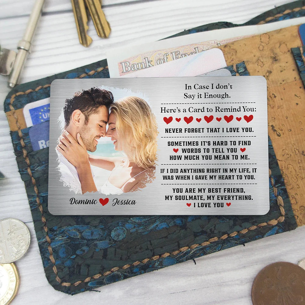 Gift For Couples, Gift For Husband, Gift For Wife, Gift For Boyfriend, Gift For Girlfriend - Custom Photo You Are My Best Friend My Soulmate - Personalized Aluminum Card