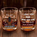Gift For Couples, Gift For Husband, Gift For Wife, Gift For Boyfriend, Gift For Girlfriend - I Love You For Who You Are Afro Couples - Personalized Whiskey Glass