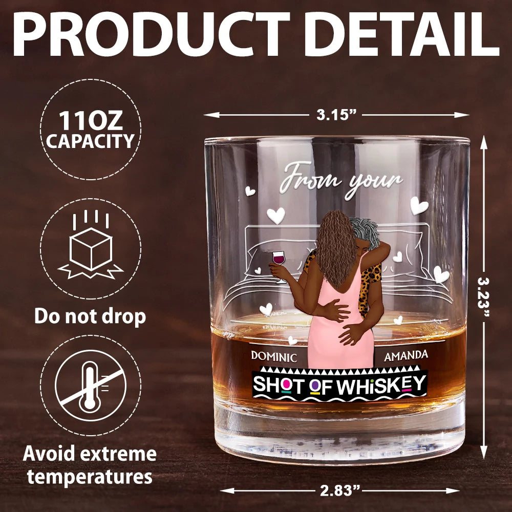 Gift For Couples, Gift For Husband, Gift For Wife, Gift For Boyfriend, Gift For Girlfriend - I Love You For Who You Are Afro Couples - Personalized Whiskey Glass