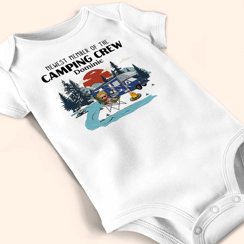 Newest Member Of The Campin Crew - Personalized Baby Onesie