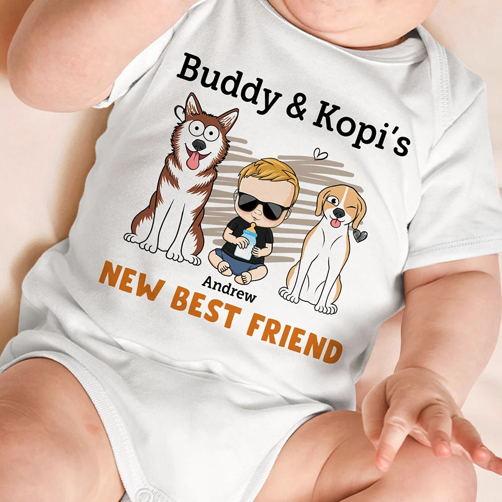 Pet Lovers, Dog Lovers, Cat Lovers, Gift For Kids - New Best Friend Pet Lovers - Personalized Baby Onesie
