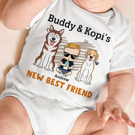 New Best Friend Pet Lovers - Personalized Baby Onesie