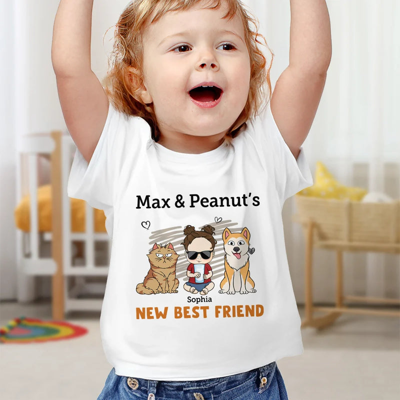 Pet Lovers, Dog Lovers, Cat Lovers, Gift For Kids - New Best Friend Pet Lovers - Personalized Baby Onesie
