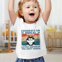 Cat Lovers, Pet Lovers, New baby - Congrats On Being My Little Servant - Personalized Baby Onesie
