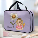 Birth Month Flowers Bloom Where You're Planted - Personalized Toiletry Bag