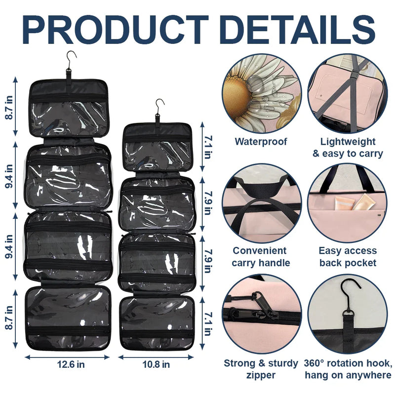 Birth Month Flowers Bloom Where You're Planted - Personalized Toiletry Bag