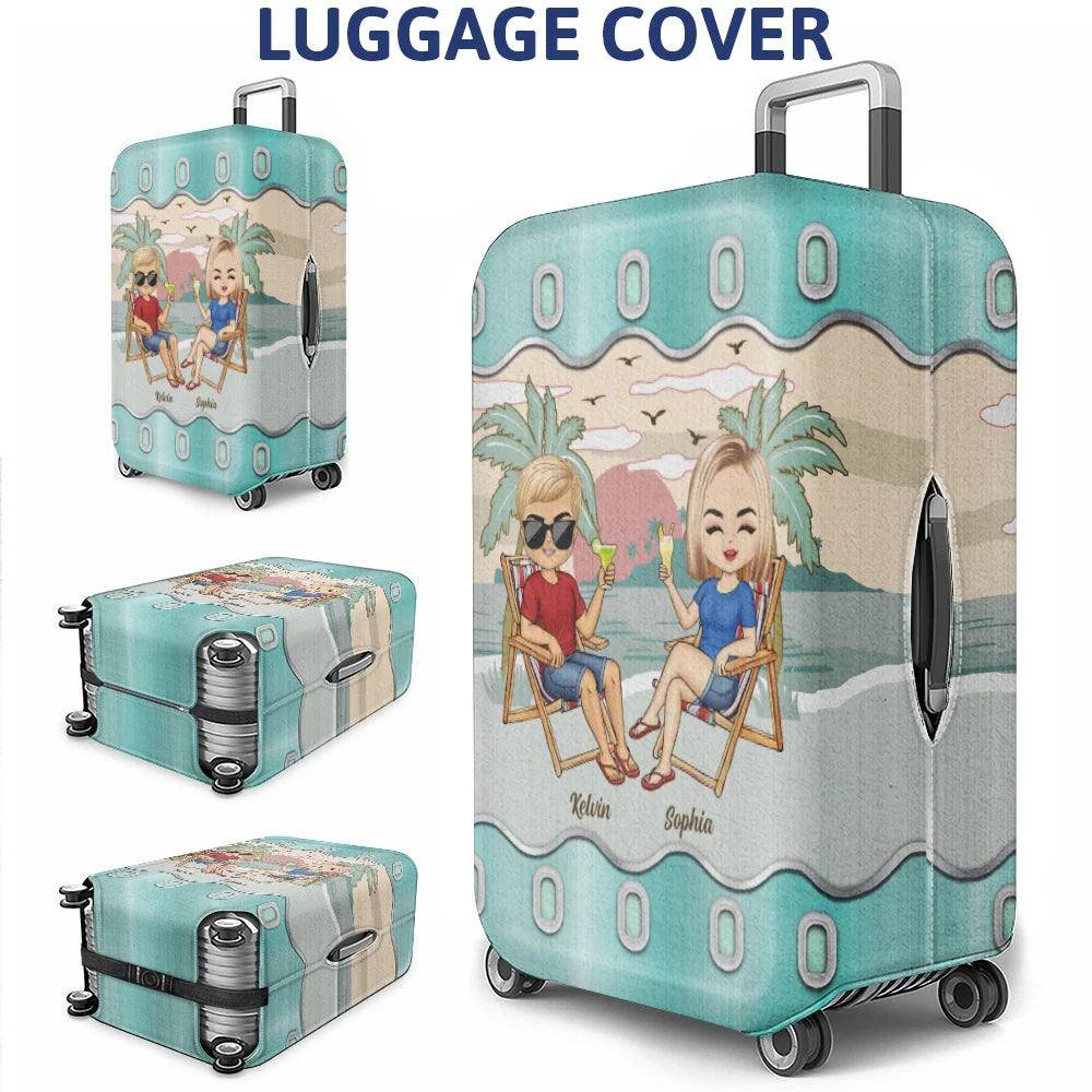 Gift For Couples,Gift For Husband,Gift For Wife,Gift For Boyfriend,Gift For Girlfriend,Travel - It's On Our List Travel Partners For Life - Personalized Luggage Cover