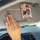 Gift For Husband,Gift For Couples,Gift For Wife,Gift For Boyfriend,Gift For Girlfriend - Drive Safe I Love You Y2K Couple - Personalized Custom Shaped Car Visor Clip
