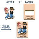 Gift For Husband,Gift For Couples,Gift For Wife,Gift For Boyfriend,Gift For Girlfriend - Drive Safe I Love You Y2K Couple - Personalized Custom Shaped Car Visor Clip
