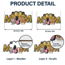 Dog Lovers, Dog Mom, Pet Lovers - Dog Mom With Heart - Personalized Window Hanging Suncatcher Ornament