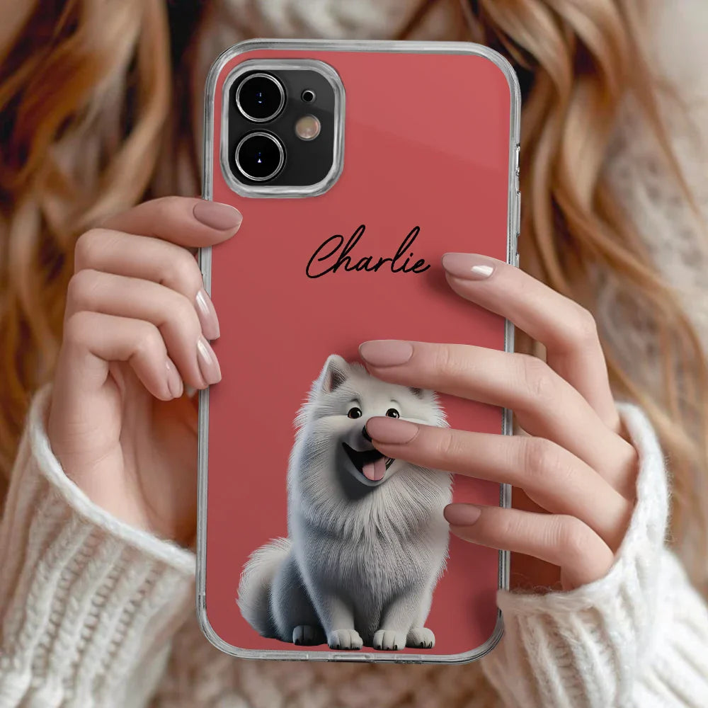 Dog Lovers, Pet Lovers - Your Dog 3D Cartoon Effect - Personalized Clear Phone Case