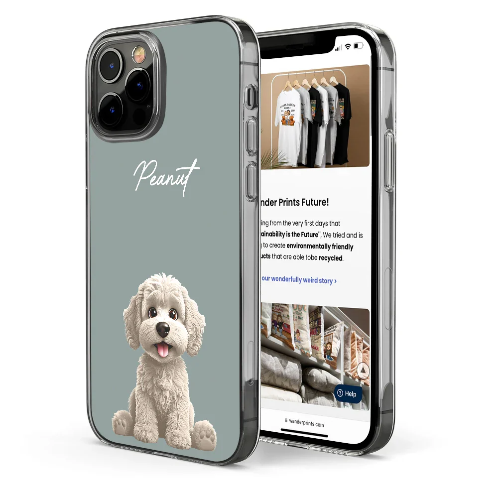 Dog Lovers, Pet Lovers - Your Dog 3D Cartoon Effect - Personalized Clear Phone Case