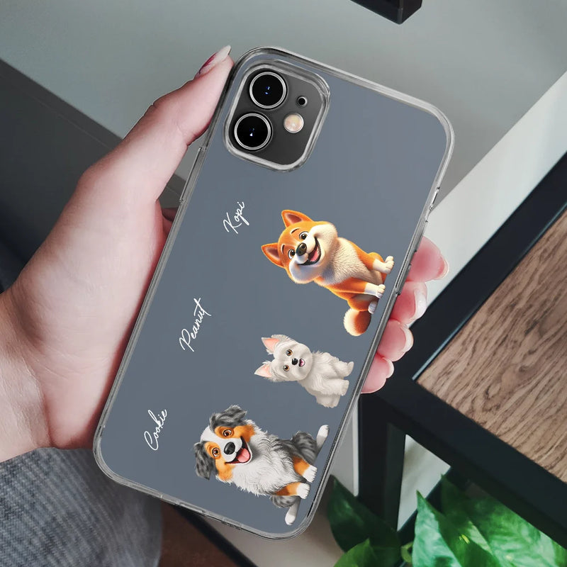 Dog Lovers, Pet Lovers - Your Dog 3D Cartoon Effect - Personalized Clear Phone Case