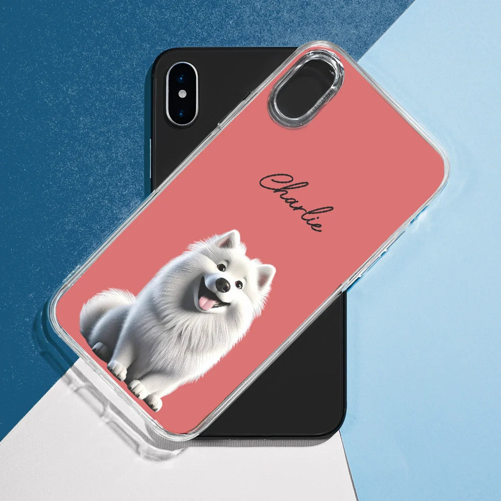 Dog Lovers, Pet Lovers - Your Dog 3D Cartoon Effect - Personalized Clear Phone Case