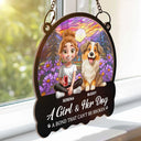 Dog Lovers, Pet Lovers - A Bond That Can't Be Broken - Personalized Window Hanging Suncatcher Ornament