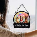 Dog Lovers, Pet Lovers - A Bond That Can't Be Broken - Personalized Window Hanging Suncatcher Ornament