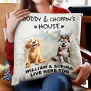 Dog Lovers, Pet Lovers - Dog House Live Here - Personalized Pillow
