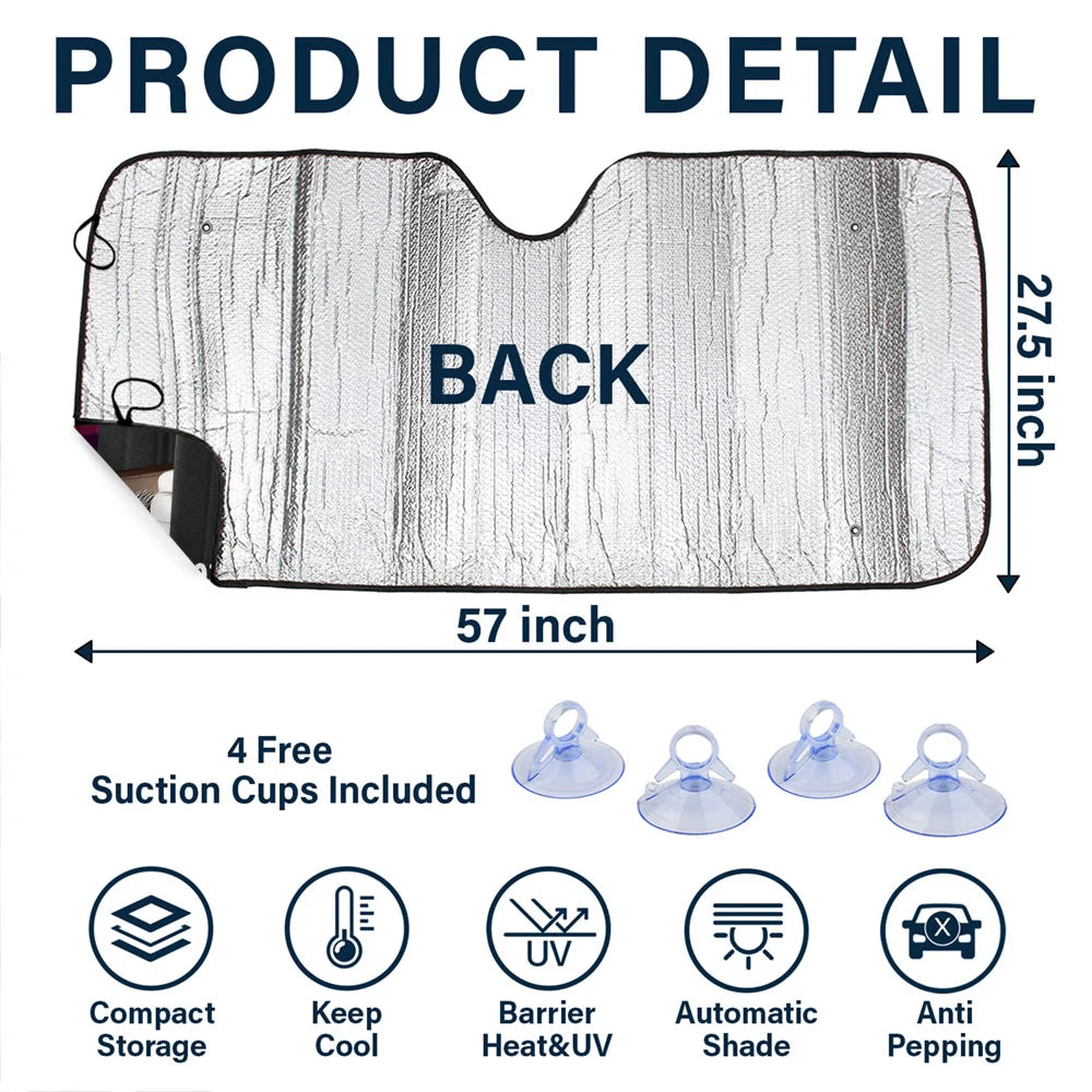 Dog's Trip 3D Cartoon Effect - Personalized Auto Sunshade