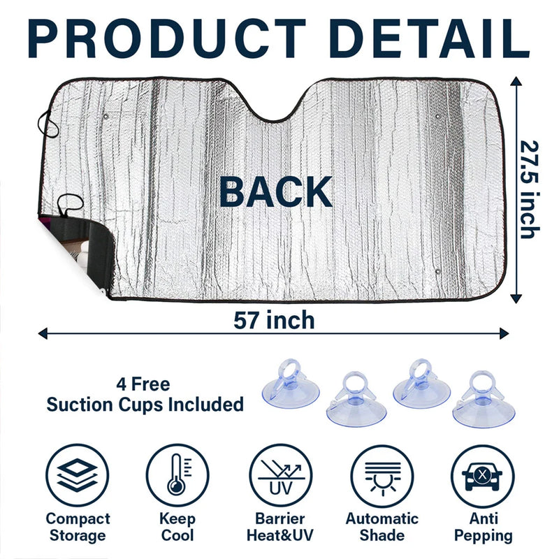 Dog's Trip 3D Cartoon Effect - Personalized Auto Sunshade