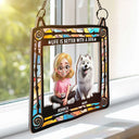 Dog Lovers, Pet Lovers - All You Need Is Love And Dog Lovers - Personalized Window Hanging Suncatcher Ornament