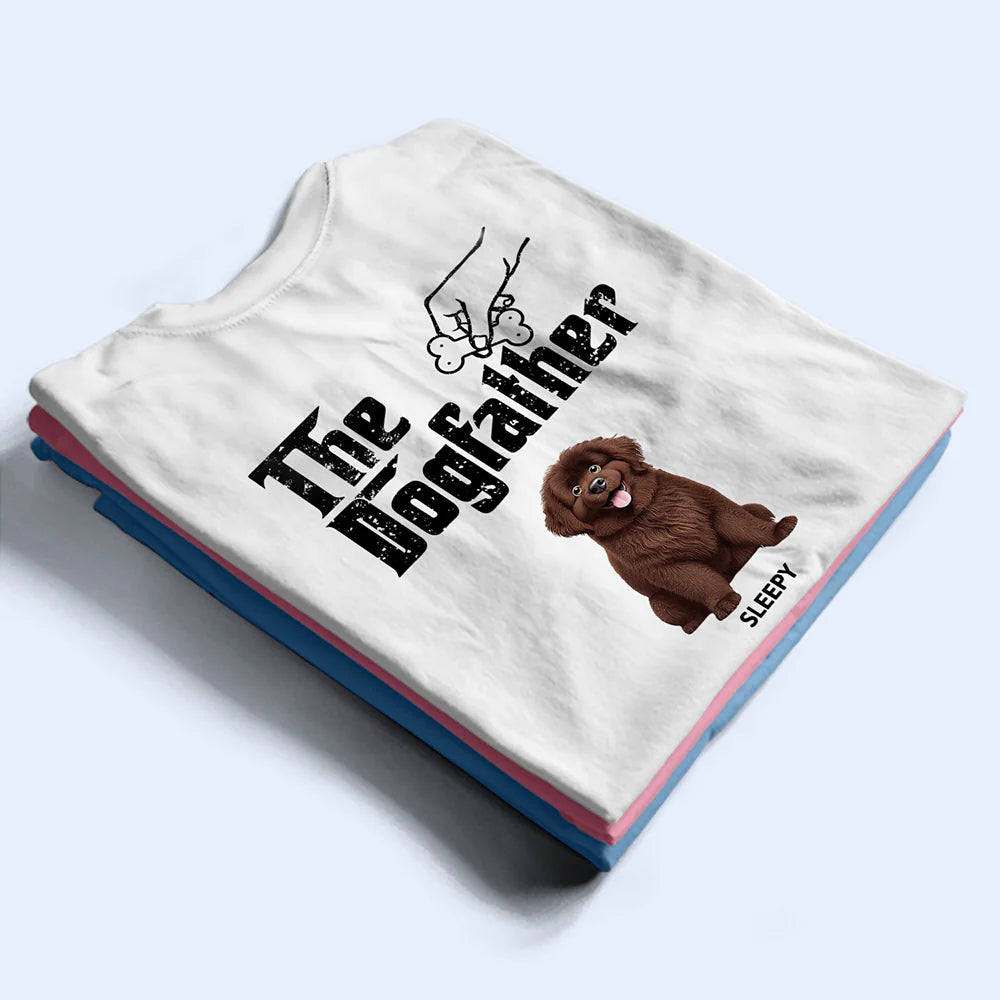 Dog Lovers,Pet Lovers,Dog Dad,Funny - The Dog Father 3D Effect - Personalized T Shirt