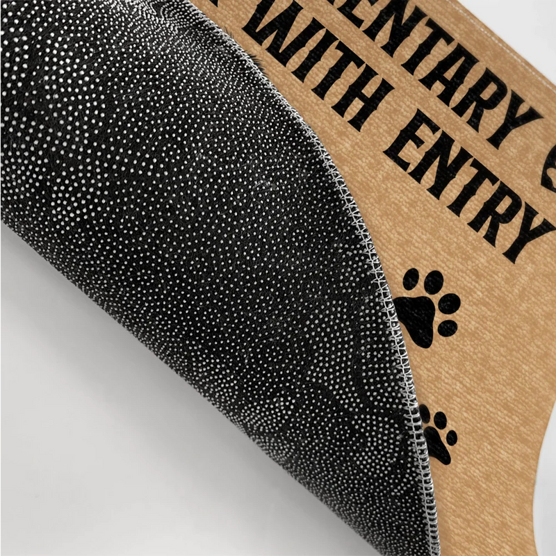 Dog Lovers, Funny - Complimentary Dog Hair With Entry - Personalized Doormat