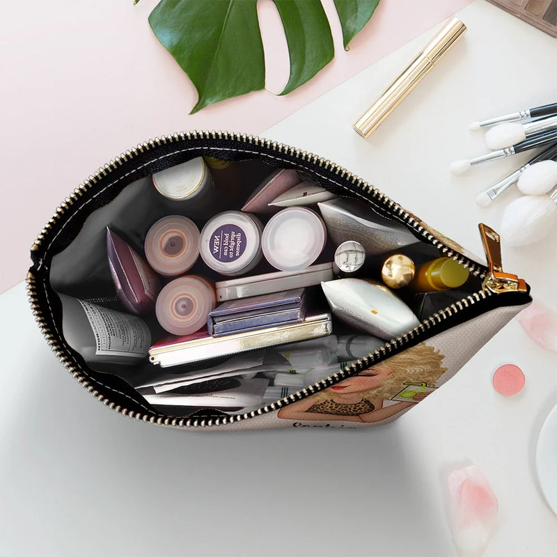 Gift For Yourself,Gift For Women,Happy - Might Be Make Up Might Be Snacks - Personalized Cosmetic Bag