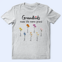 Gift For Grandma - Grandkids Make Life More Grand - Personalized T Shirt