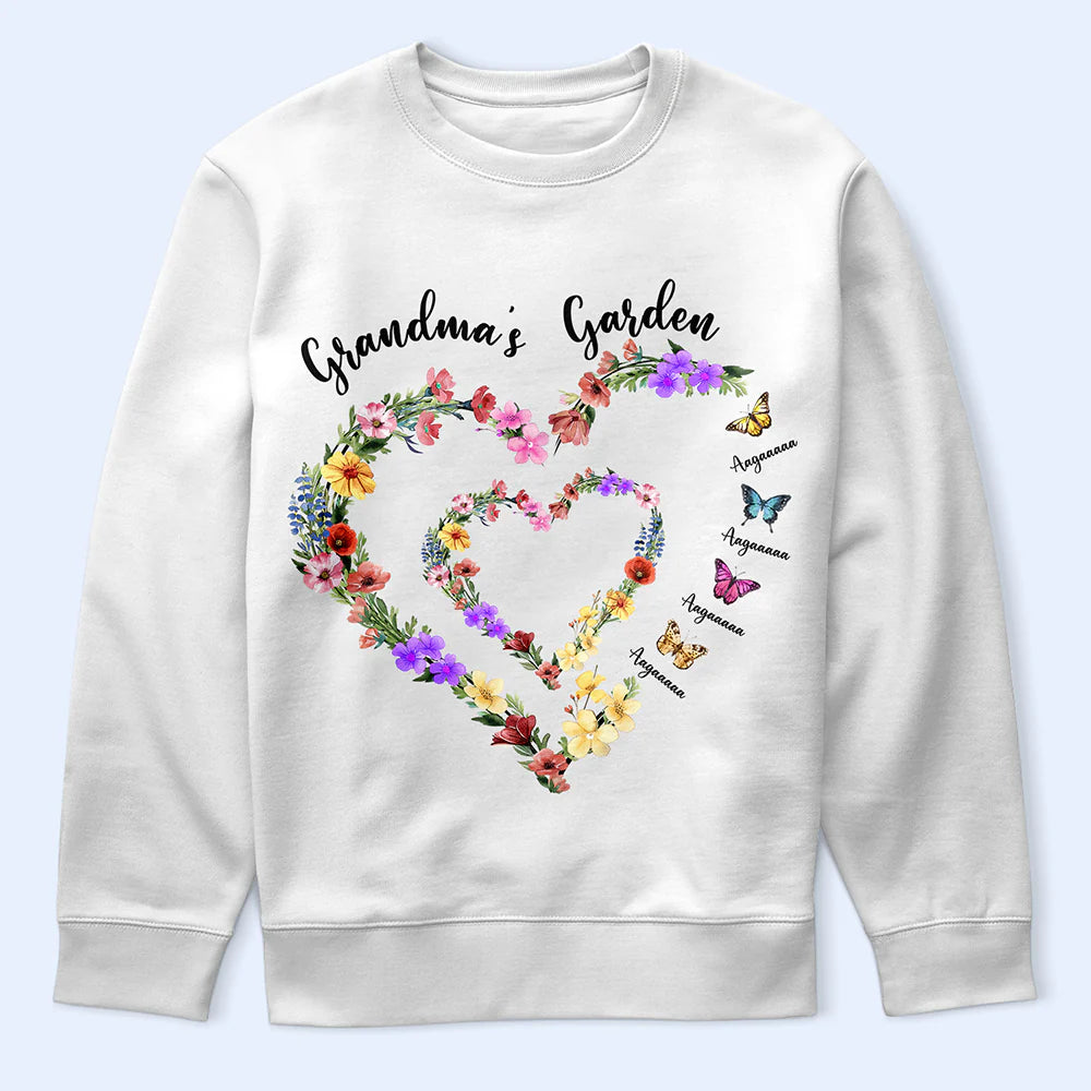 Gift For Grandma, Happy - Grandma's Garden - Personalized T Shirt