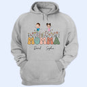 Gift For Grandma - Custom Photo Grandma Mom Flower Title - Personalized T Shirt