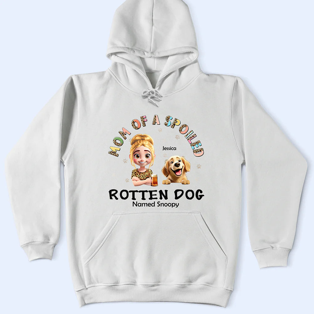 Dog Lovers,Pet Lovers,Funny,Dog Mom - Spoiled Rotten Dog Named - Personalized T Shirt
