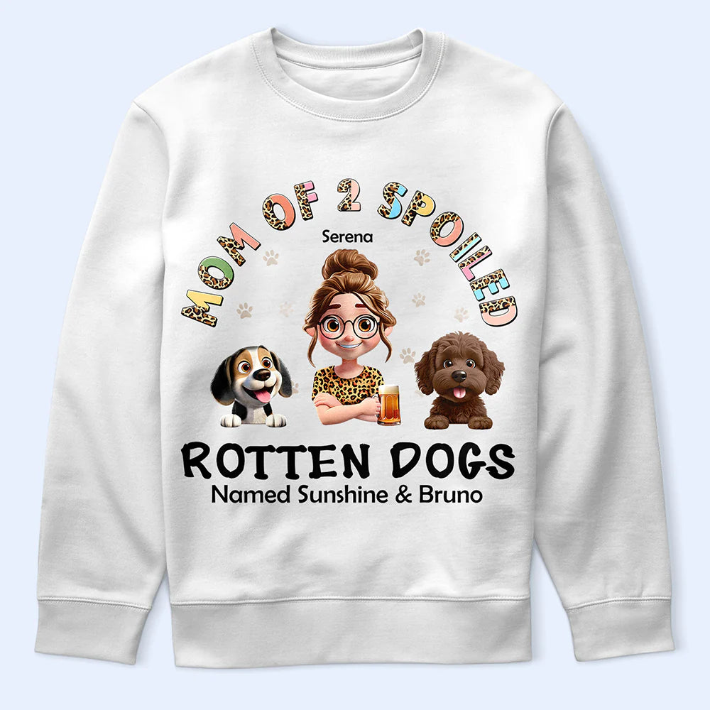 Dog Lovers,Pet Lovers,Funny,Dog Mom - Spoiled Rotten Dog Named - Personalized T Shirt
