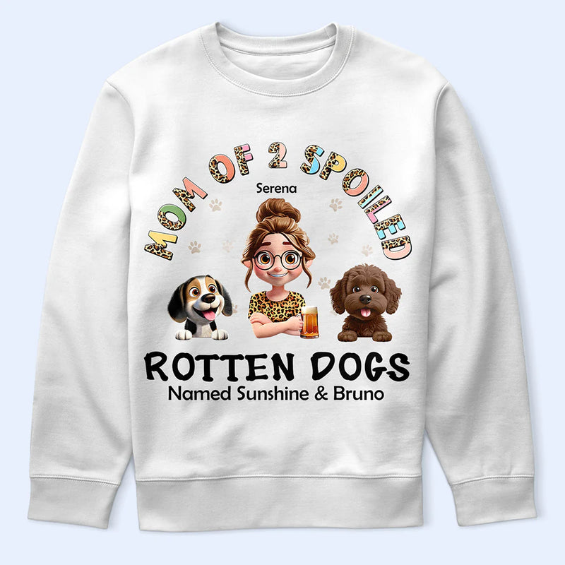 Dog Lovers,Pet Lovers,Funny,Dog Mom - Spoiled Rotten Dog Named - Personalized T Shirt
