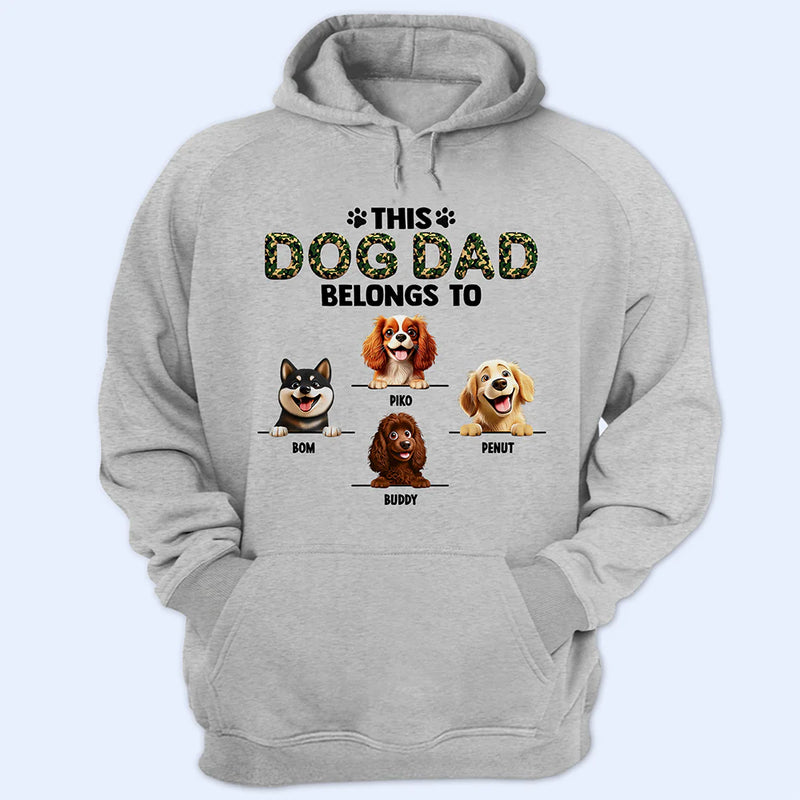 Dog Lovers,Pet Lovers,Funny,Dog Dad - This Dog Dad Belongs To - Personalized T Shirt