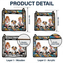 Dog Couple, Dog Lovers, Love - Lovely Dog Couples - Personalized Window Hanging Suncatcher Ornament