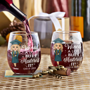 Graduation - I Wined A Lot - Personalized Stemless Wine Glass
