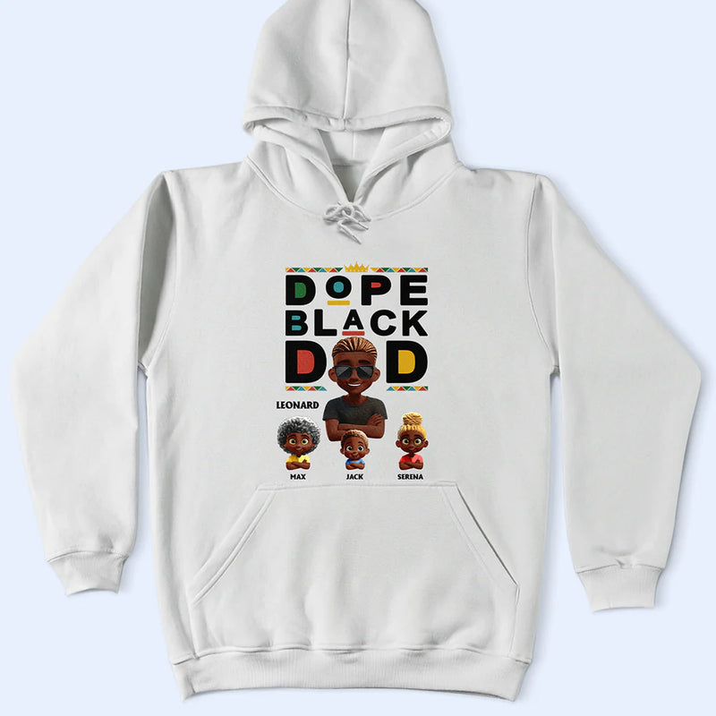 Afro Dad,Love,Gift For Father - Dope Black Dad 3D Effect - Personalized T Shirt