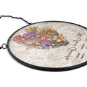 Love,Family,Gift For Mother,Gift For Grandma,Gift For Wife - Grandma's Garden Family Birth Flower - Personalized Stained Glass Window Hanging Suncatcher