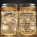 Gift For Mother,Gift For Grandma,Long Distance - Grandma Mom Even When I'm Not Close By - Personalized Mason Jar Light
