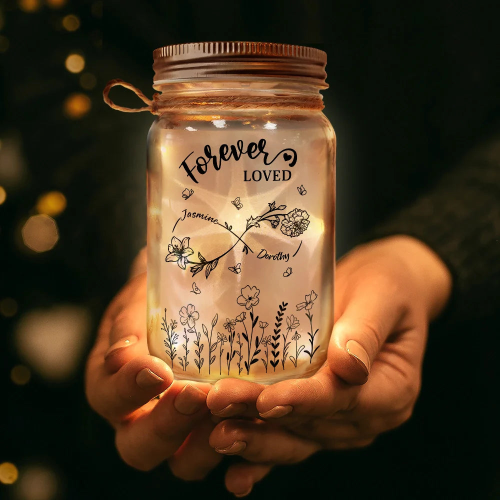 Gift For Mother,Gift For Grandma,Long Distance - Grandma Mom Even When I'm Not Close By - Personalized Mason Jar Light
